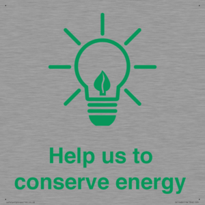Help us to conserve energy 